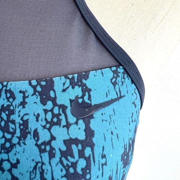 Nike Swim Women's Nike High-Neck Swim Tankini Teal Navy Size Small - Picture 10 of 14